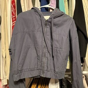 Aeropostale Charcoal Cropped Hoodie